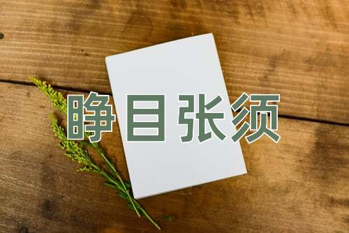 成语睁目张须