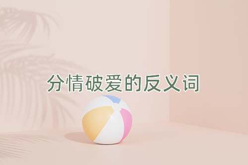 分情破爱的反义词