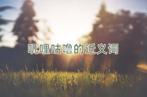 叽哩咕噜的近义词